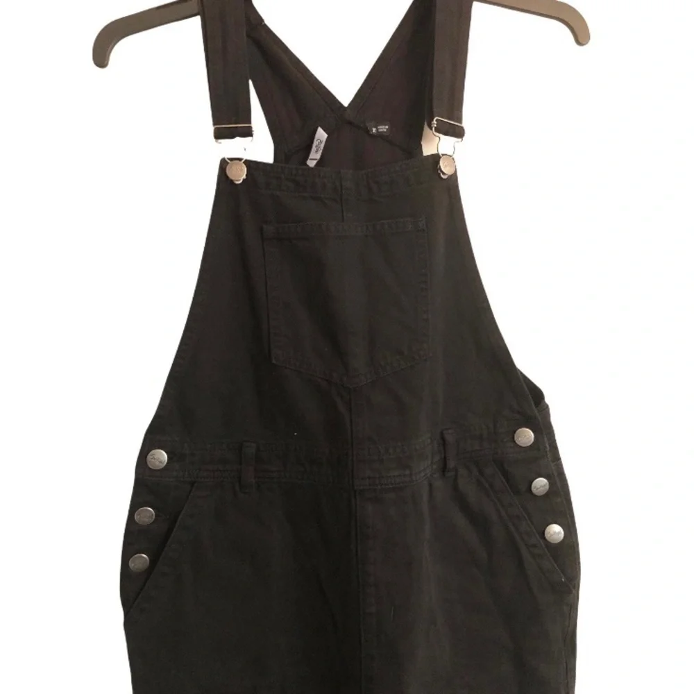 Sportsgirl Black Washed Denim Bib Overalls Sz 10 NWT - Picture 3 of 11